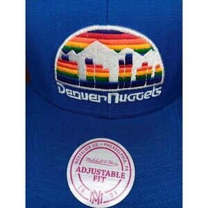 NWT Mitchell And Ness Hardwood Classics Snapback Hat Cap Denver Nuggets Blue